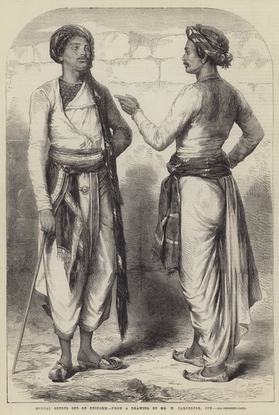 Bengalische Sepoys ohne Uniform von William Carpenter